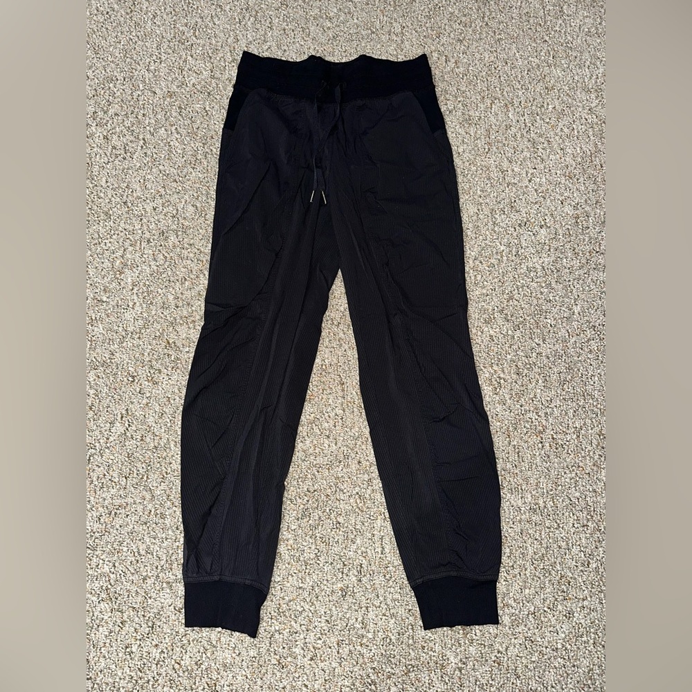 black LULULEMON dance studio mid rise joggers